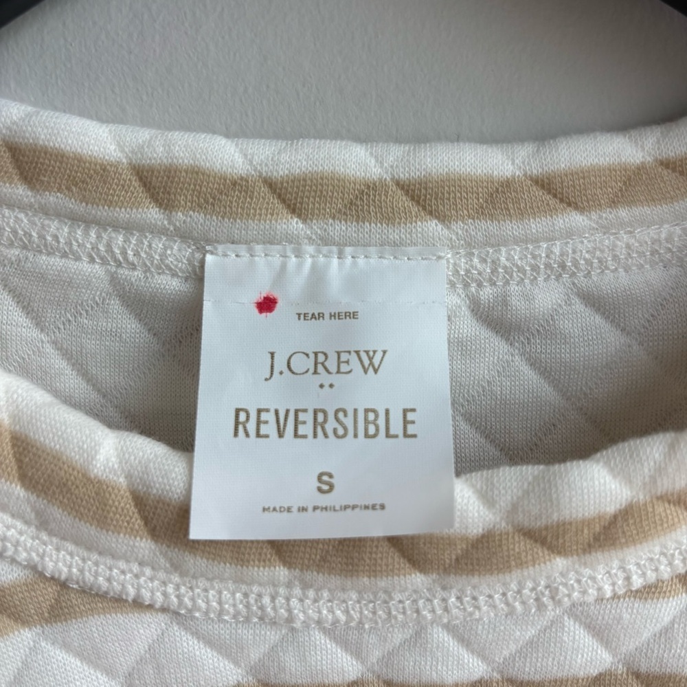 NWOT J. Crew Reversible quilted pullover, Size S - Picture 4 of 8